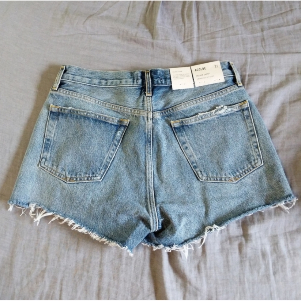Agolde Parker Denim Jeans Shorts Swapmeet Dark - Picture 2 of 11